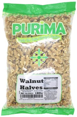 Walnuts Fresh Extra Light Natural Whole Large Premium Californian Raw Walnut Halves USA PURIMA (1kg BULK Packaging)