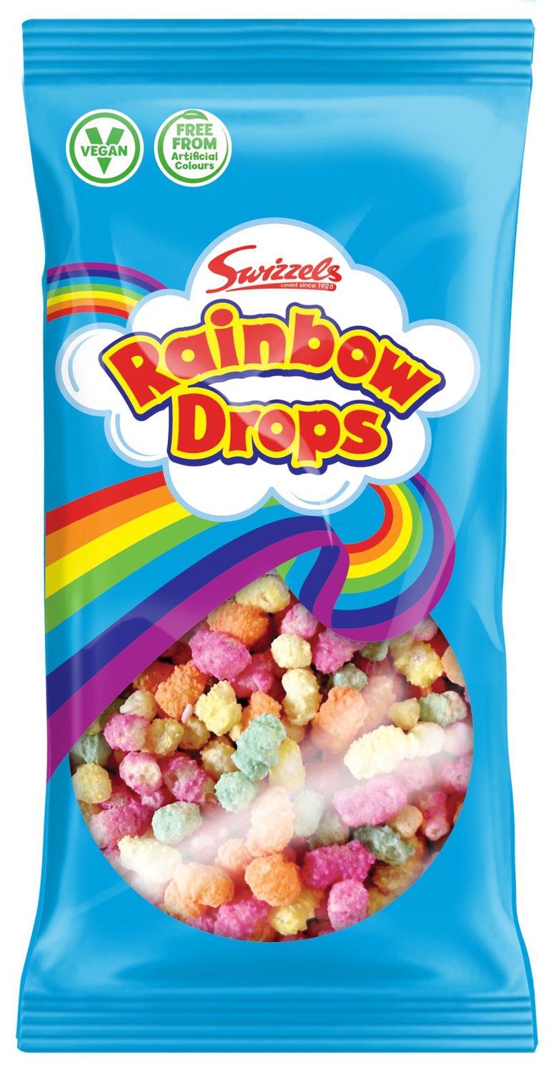 Swizzels Giant Rainbow Drops 70g - A Delicious and Fruity Selection of Chewy Candy Treats