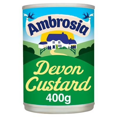 Ambrosia Devon Custard, Original Recipe, Creamy Ready-to-Eat Dessert, 400 g Can (Pack of 1)