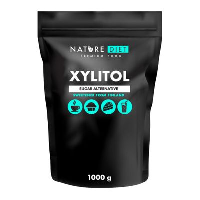 Nature Diet - Xylitol Sugar 1kg, Xylitol from Finland 1000g, Birch sugar 100%.