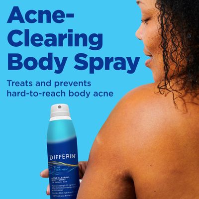 Differin Acne Body Spray, Acne Treatment with Salicylic Acid by the makers of Differin Gel, 360 Formula for Back Acne, Chest and Shoulders, 6 oz