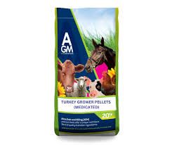 AGM Medicated Turkey Grower Pellets - 20kg