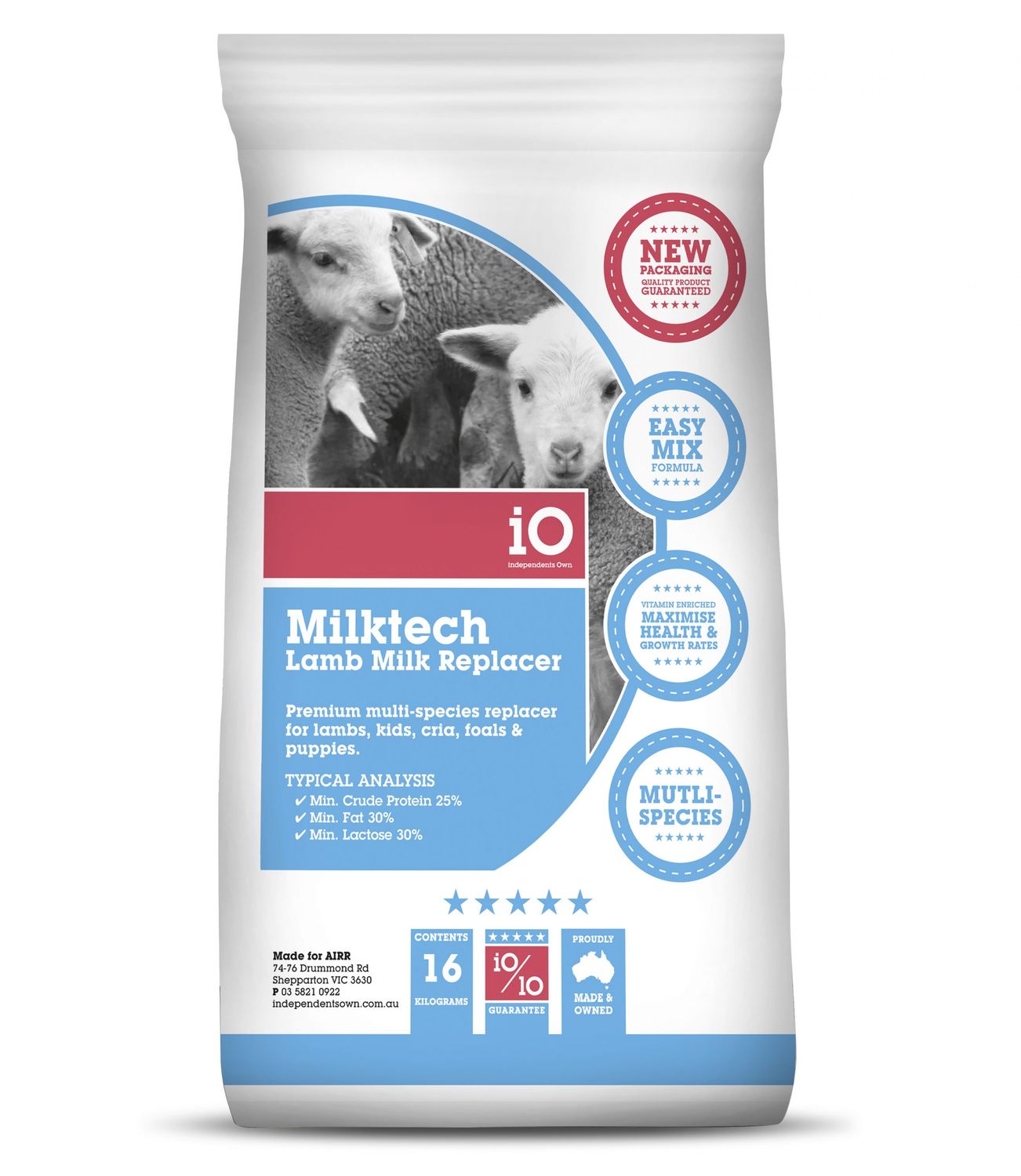 IO MILKTECH Lamb &amp; Kid Replacer - 16kg