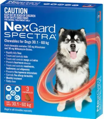 NEXGARD SPECTRA  30.1-60kg Red  - 3 pack