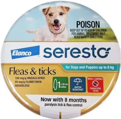 SERESTO - Flea Tick Collar Dog - Under 8 kg