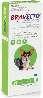 BRAVECTO Dog Spot On 10-20kg Green - 1 pack