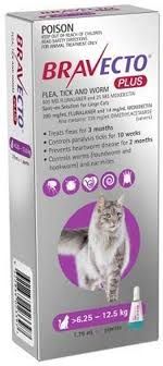 BRAVECTO PLUS Cat 6.25-12.5kg Purple