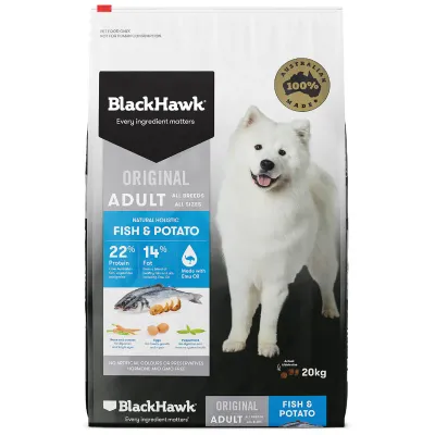 BLACKHAWK Adult Fish &amp; Potato - 20kg