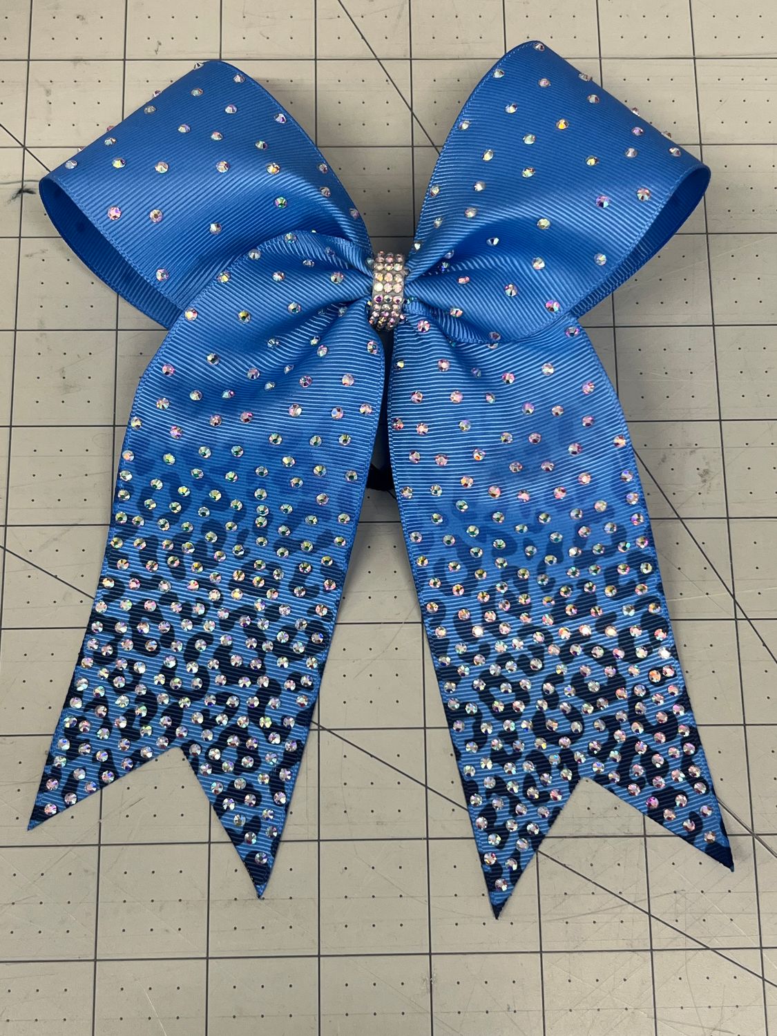 Columbia Rhinestone Leopard Bow