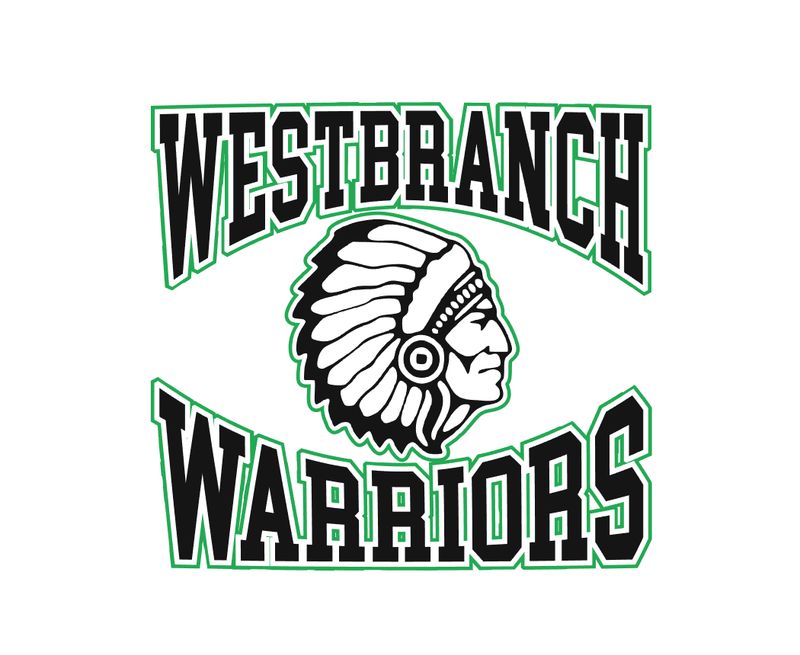 West Branch Warriors Blk/Grn White