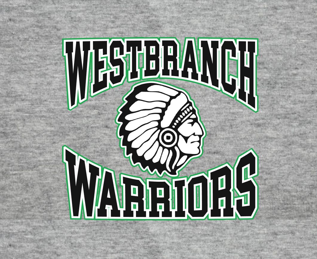 West Branch Warriors Blk/Grn Sport Grey