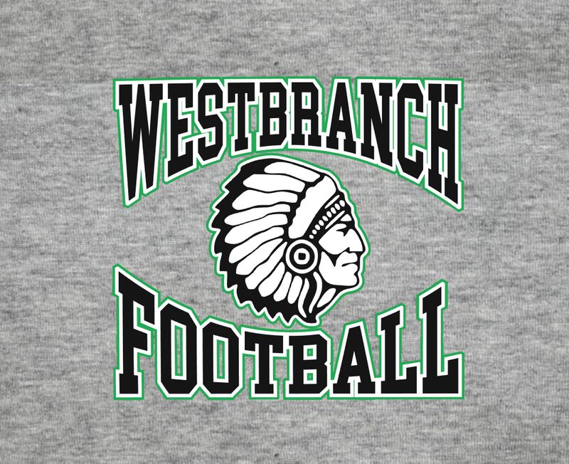 West Branch Cheerleading Blk/Grn Sport Grey