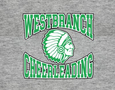 West Branch Cheerleading Grn Sport Grey