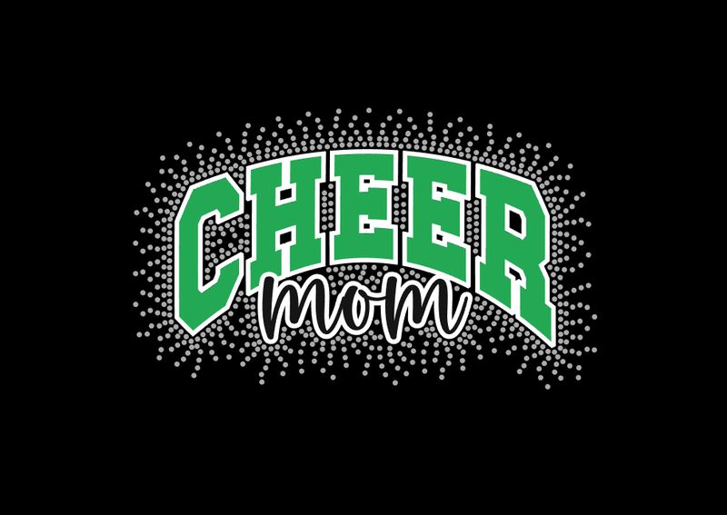 West Branch - CHEER Mom Grn - Glitter &amp; Rhinestones