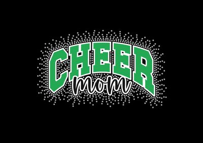 West Branch - CHEER Mom Grn - Glitter &amp; Rhinestones