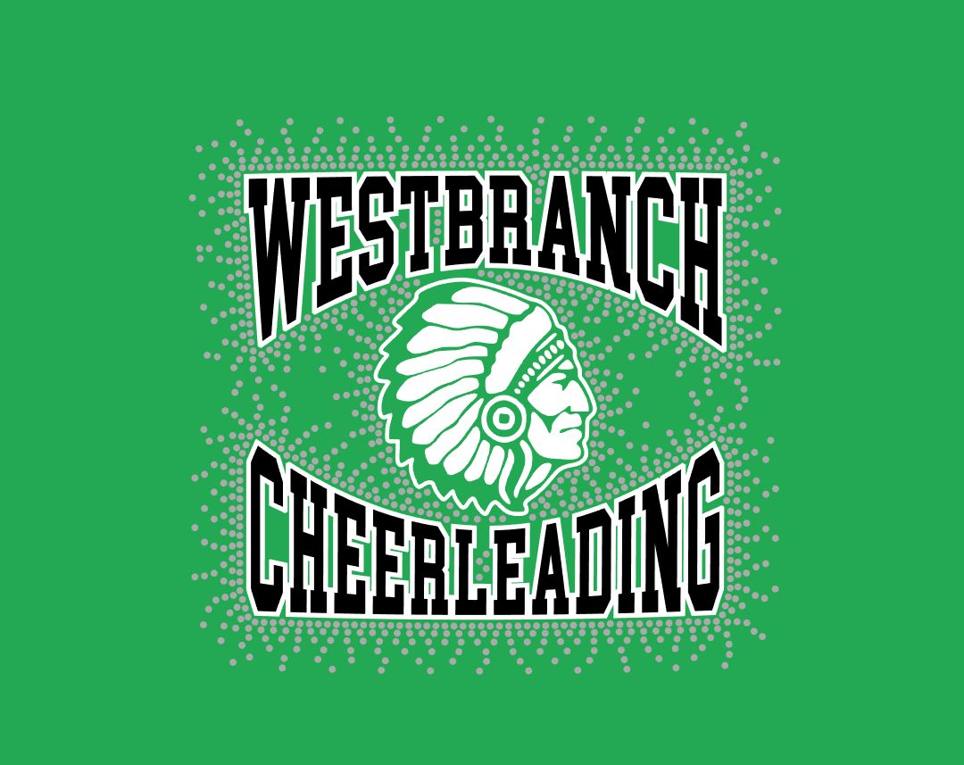 West Branch Cheerleading Blk/Grn - Glitter &amp; Rhinestones