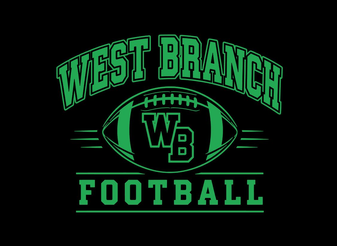 West Branch Football Logo Grn Black