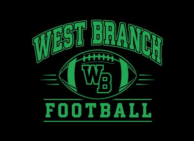 West Branch Football Logo Grn Black