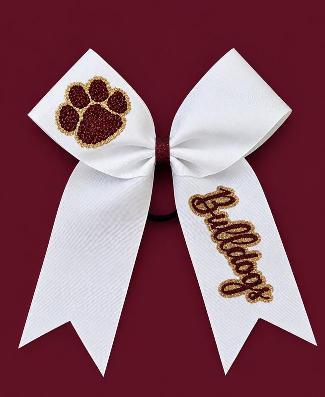 SMFHS Sideline Bow - Bulldogs Paw