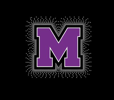Mount Union - M Logo - Glitter &amp; Rhinestones