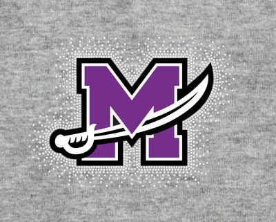 Mount Union - Athletic M Logo - Glitter &amp; Rhinestones