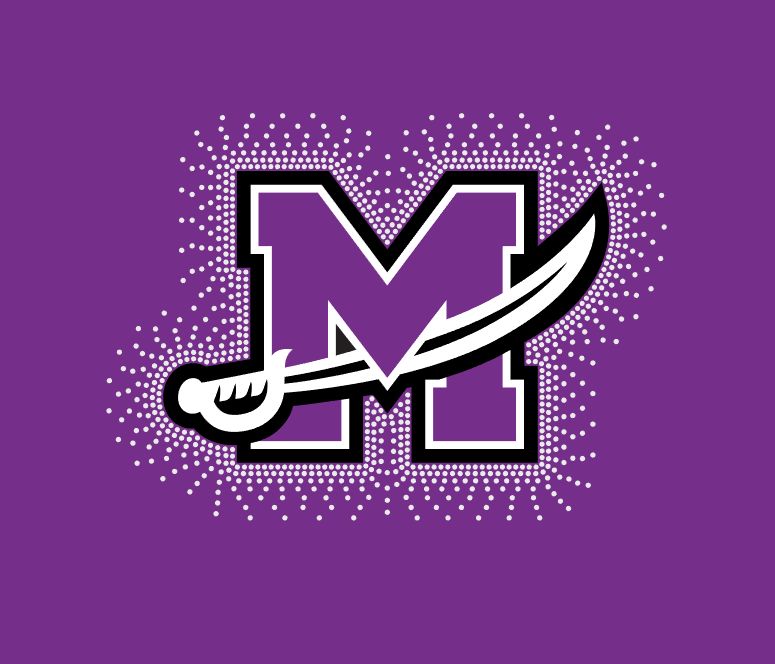 Mount Union - Athletic M Logo - Glitter &amp; Rhinestones