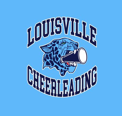 Louisville Cheer - Leopard with megaphone