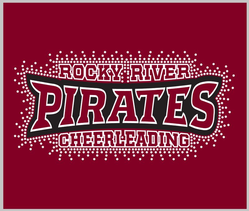 Rocky River PIRATES Logo Cheerleading - Rhinestones &amp; Glitter