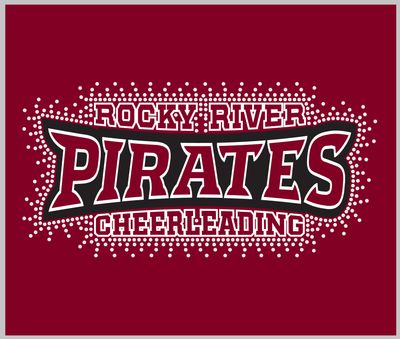 Rocky River PIRATES Logo Cheerleading - Rhinestones &amp; Glitter