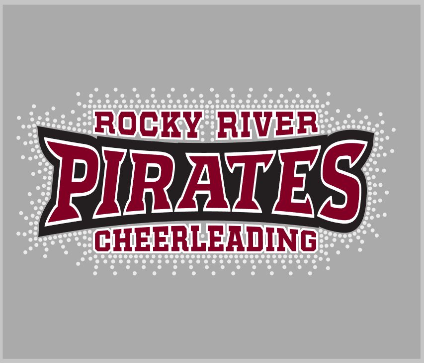 Rocky River PIRATES Logo Cheerleading - Rhinestones &amp; Glitter