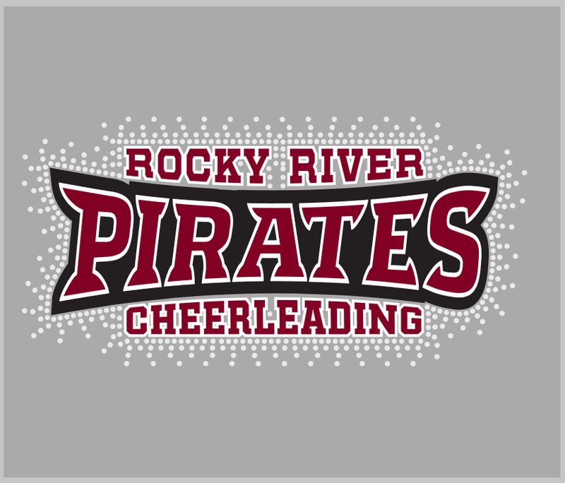 Rocky River PIRATES Logo Cheerleading - Rhinestones &amp; Glitter