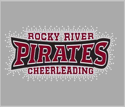 Rocky River PIRATES Logo Cheerleading - Rhinestones &amp; Glitter