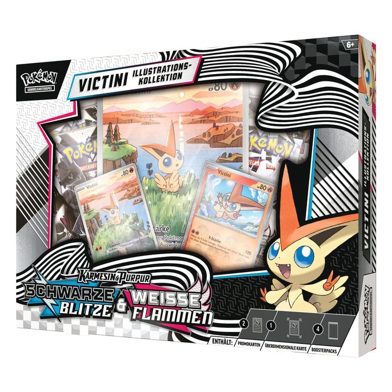 Pokémon TCG Karmesin & Purpur 10.5: Schwarze Blitze & Weisse Flammen Victini Illustrations-Kollektion