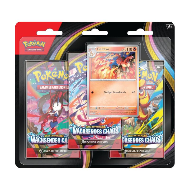 Pokémon Mega-Entwicklung Wachsendes Chaos 3 Pack Blister DE