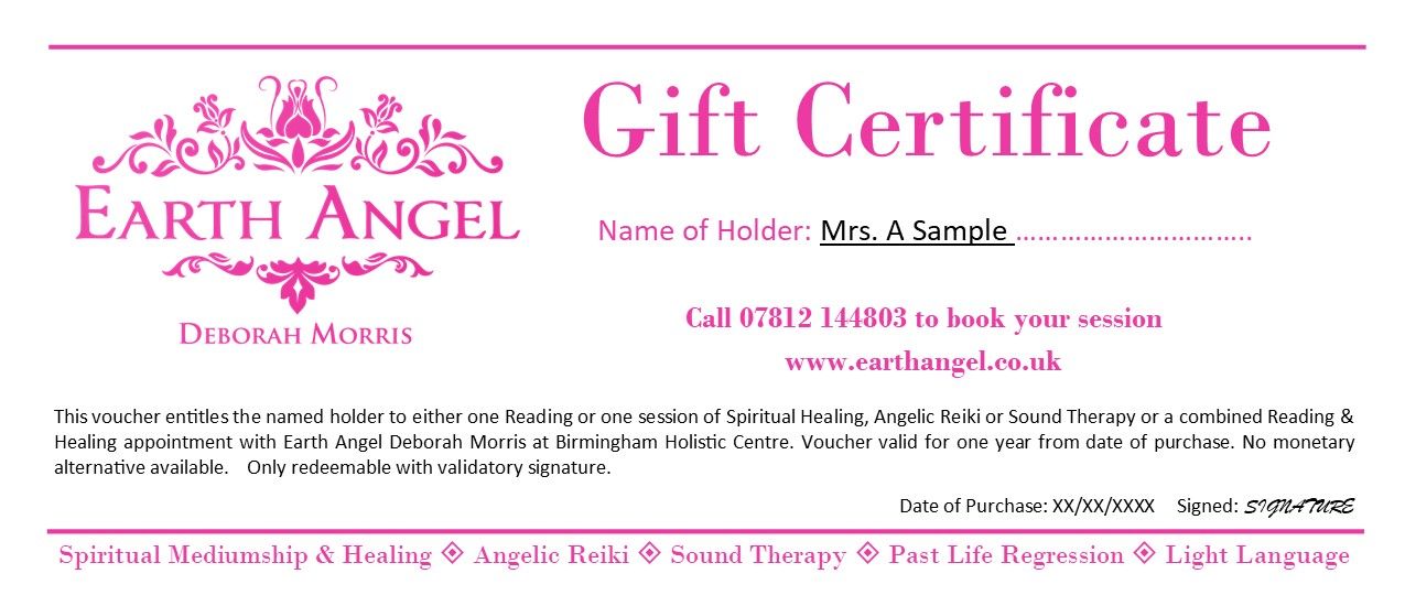 Reading &amp; Therapies Gift Certificate