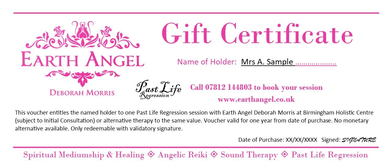 Past Life Regression Gift Certificate