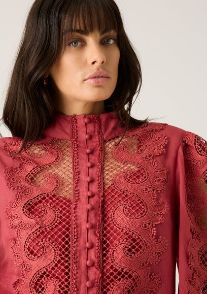 Victoriana lace blouse