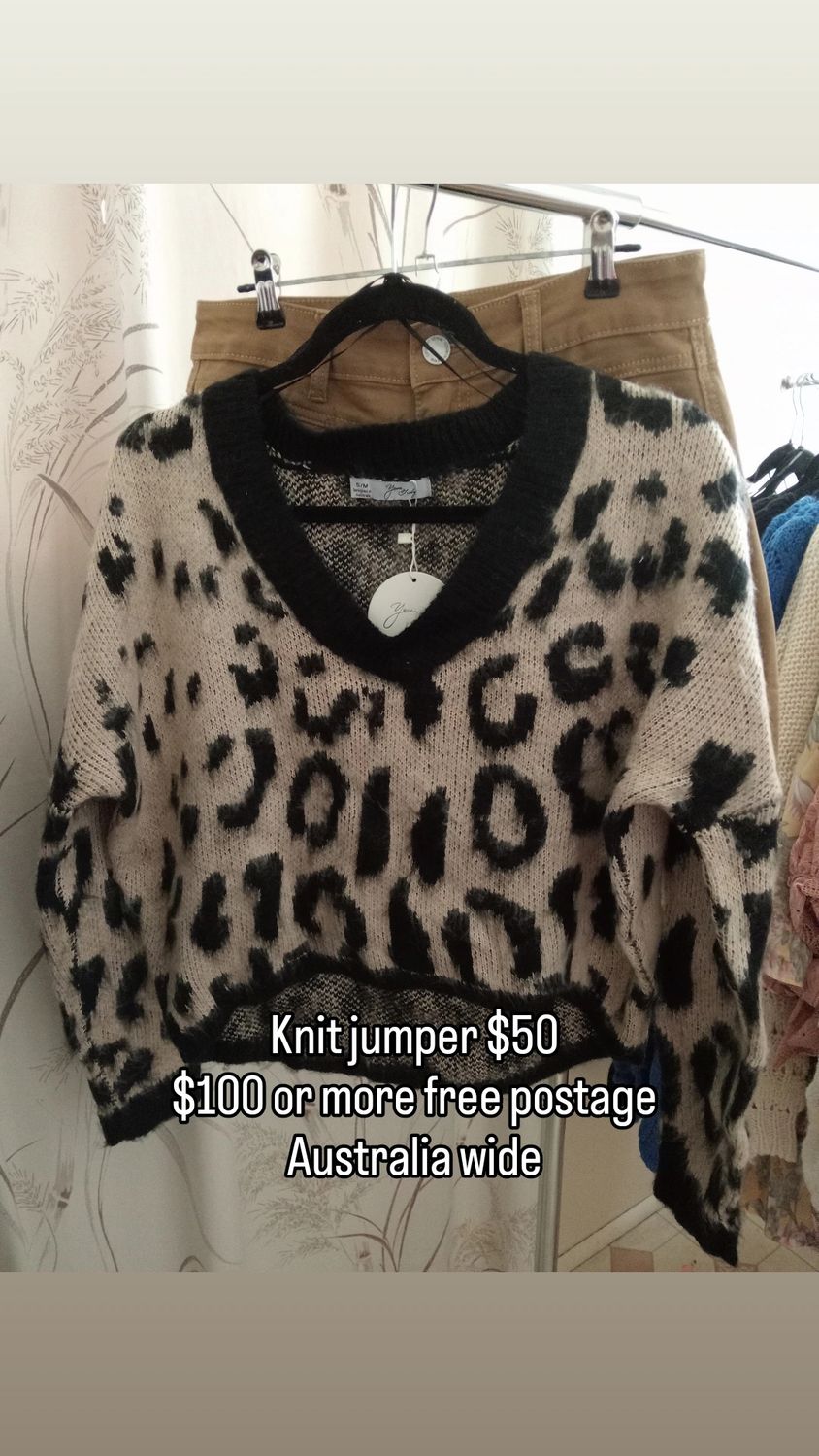 Fluffy warm knit jumper