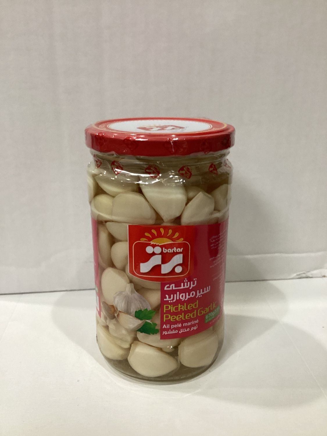 Bartar Pickled peeled garlic white 670gr