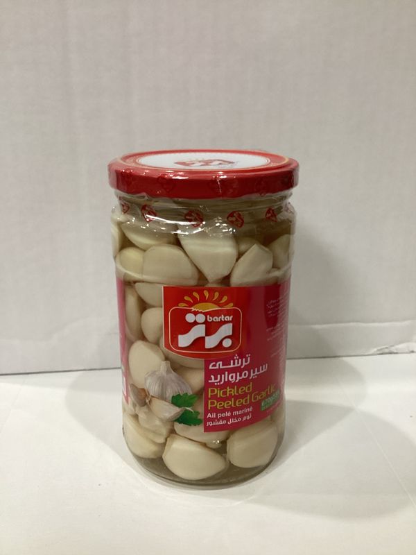 Bartar Pickled peeled garlic white 670gr