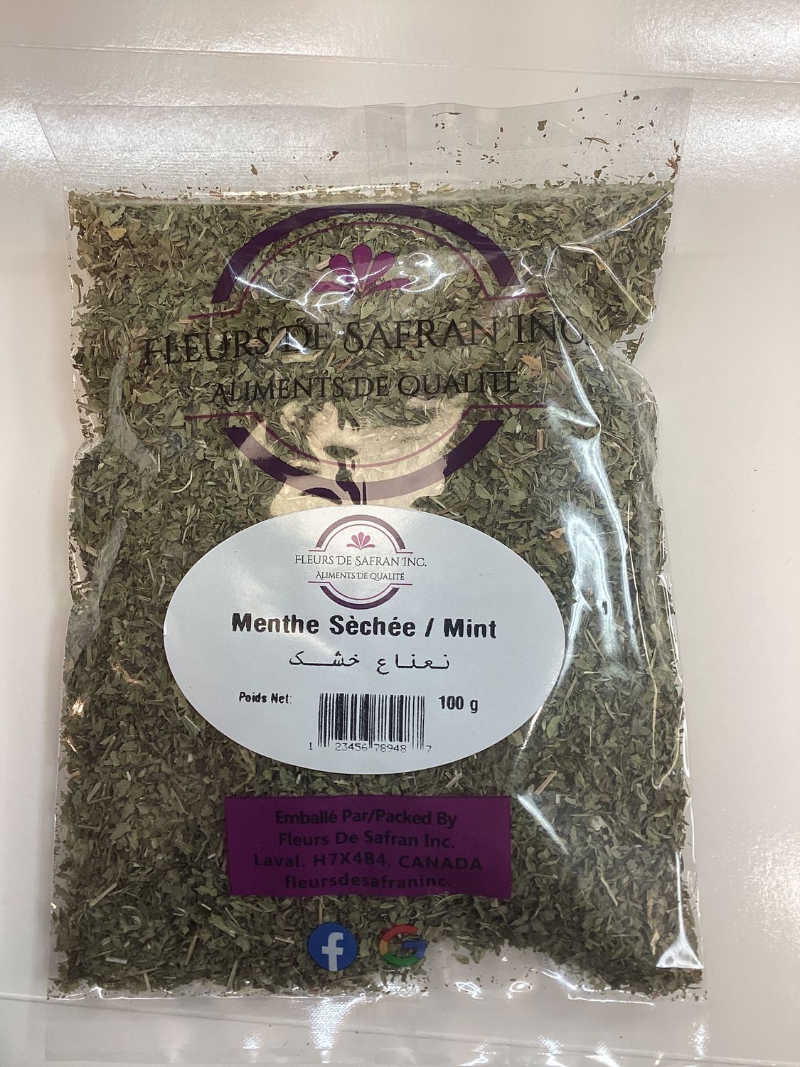 Fleurs Dried mint 100g