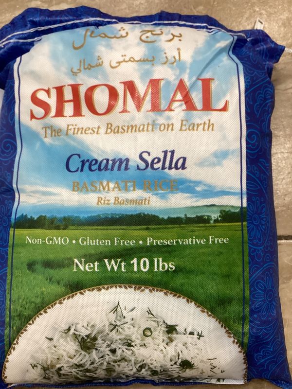 Shomal Basmati Rice (Cream Sella) 10lb