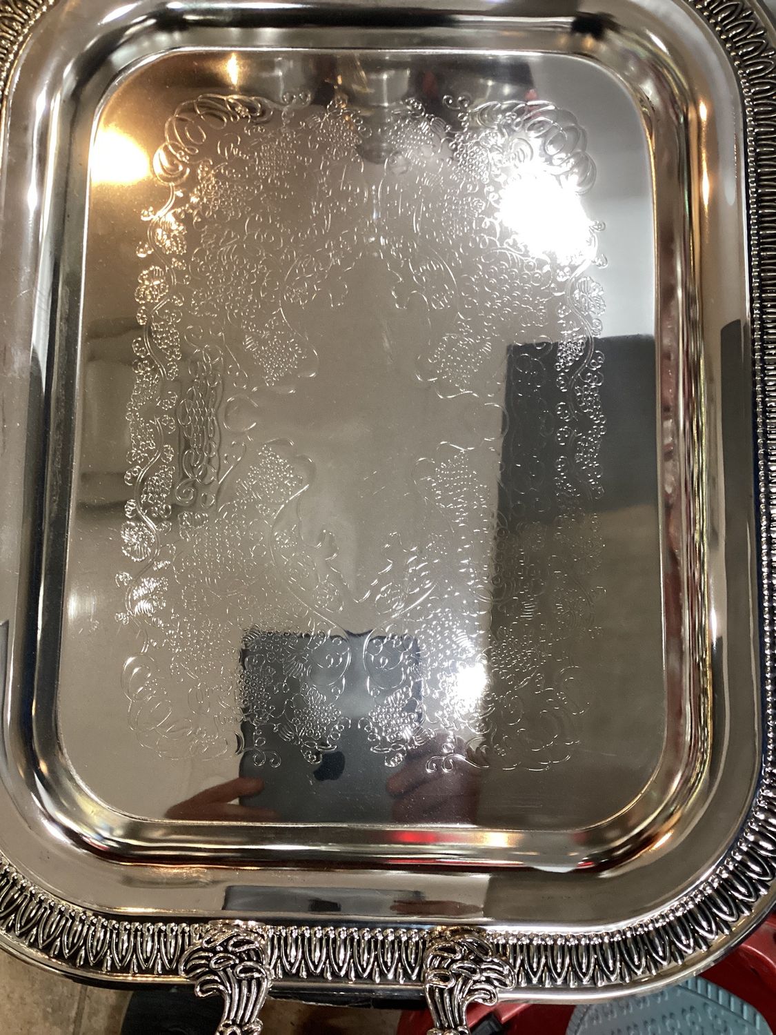Silver Round edge tray