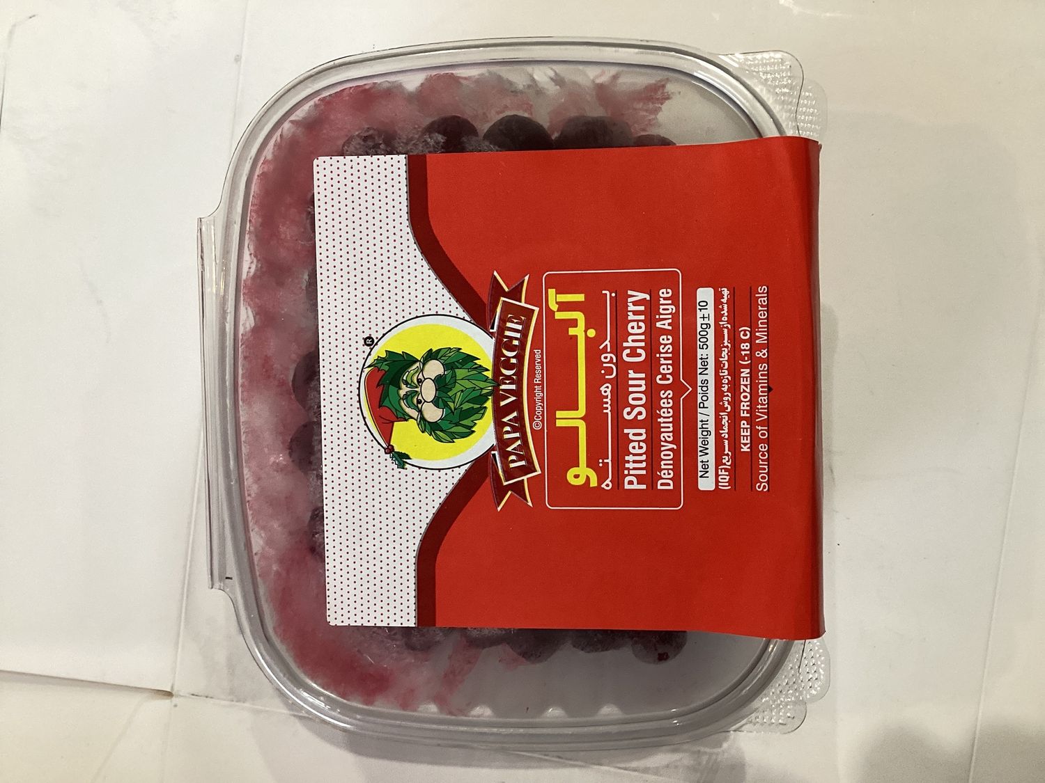 Papa Pitted Sour Cherry 500gr