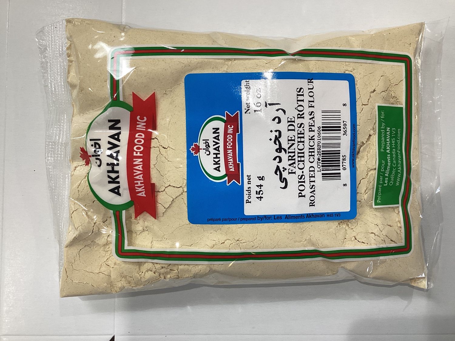 Akhavan chick peas flour 454gr