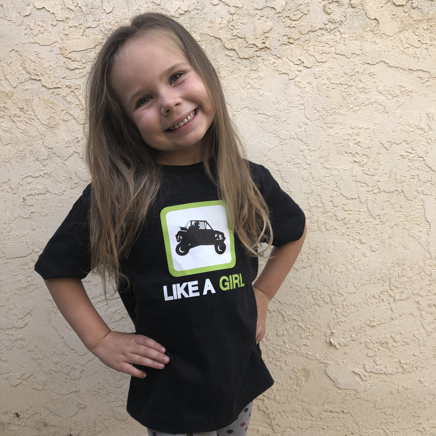 SXS Like A Girl Tee (Toddler), Size: 4T, Color: Green