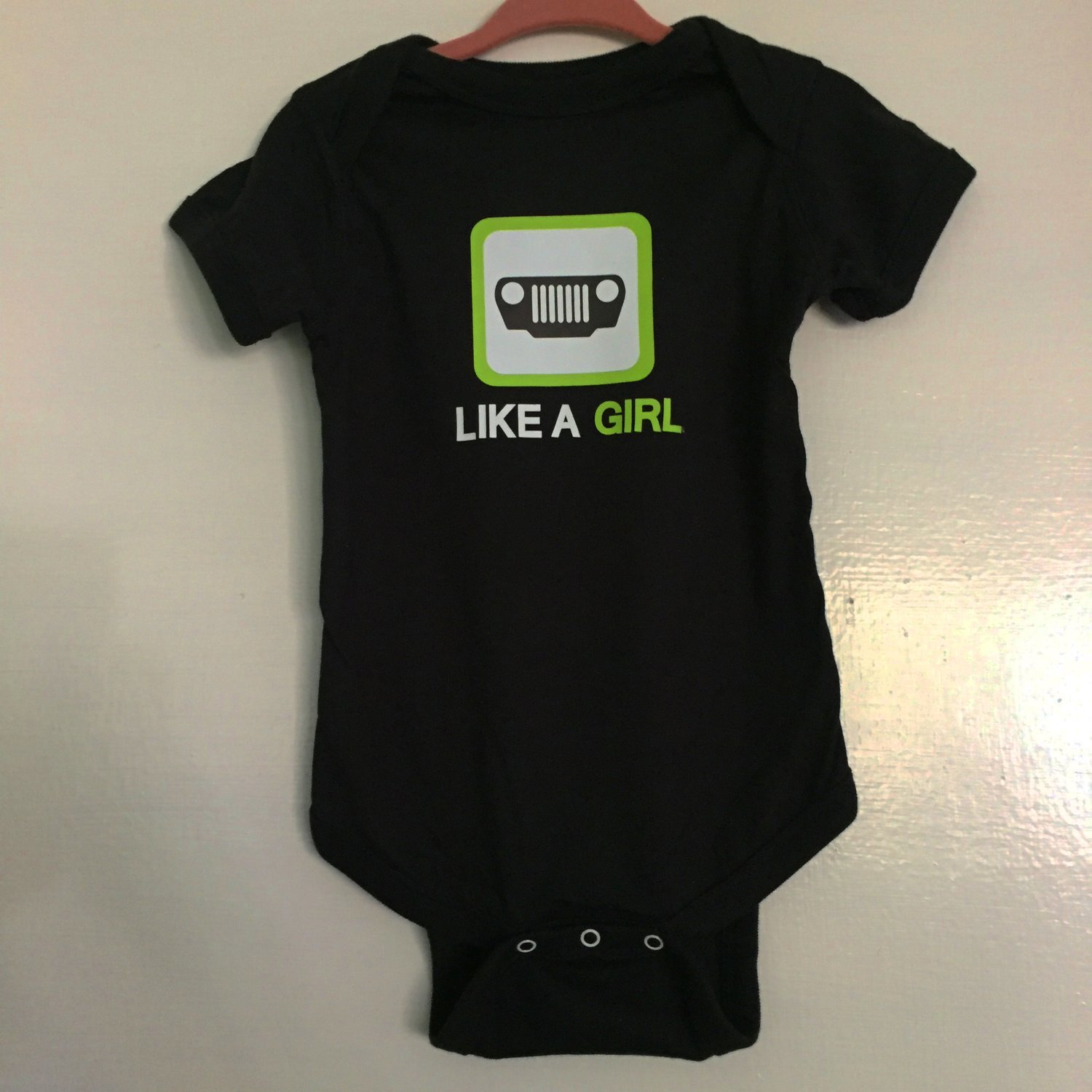 JEEP Like A Girl Onesie, Size: 12 Months, Color: Green
