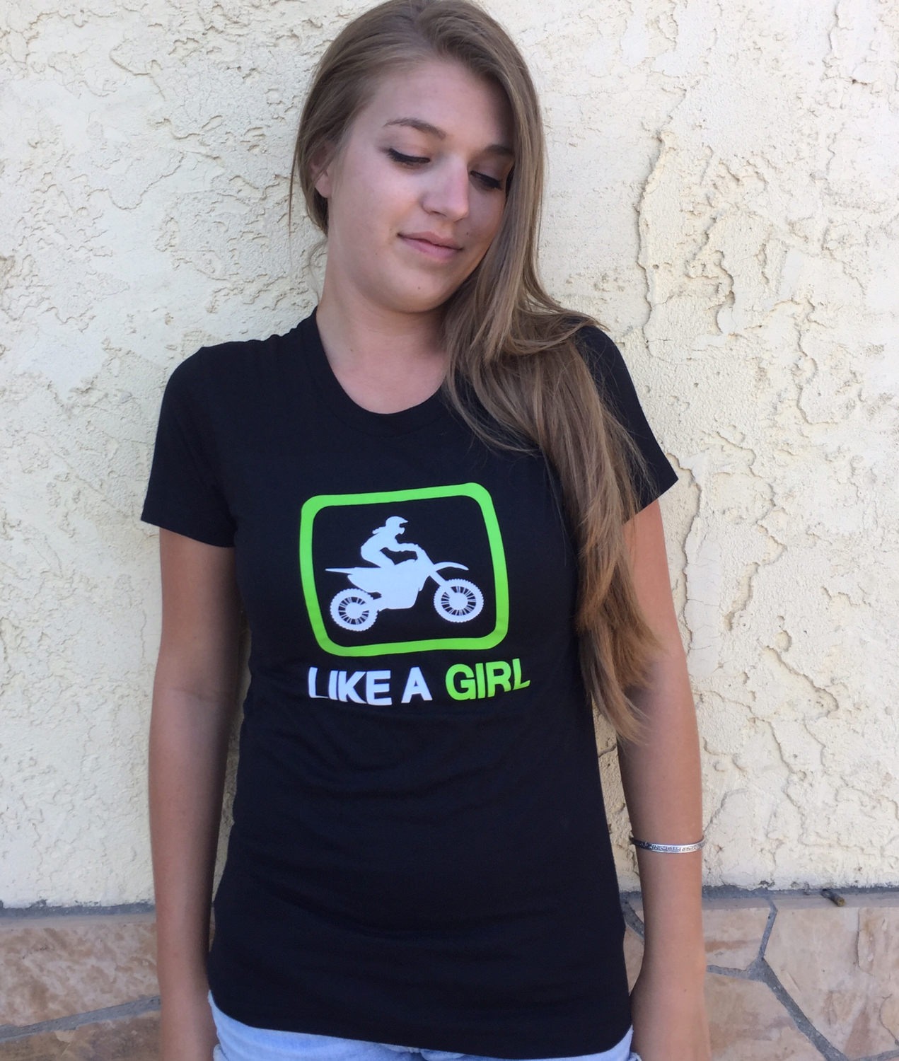 MX Like A Girl Tee, Color: Green, Size: XLarge