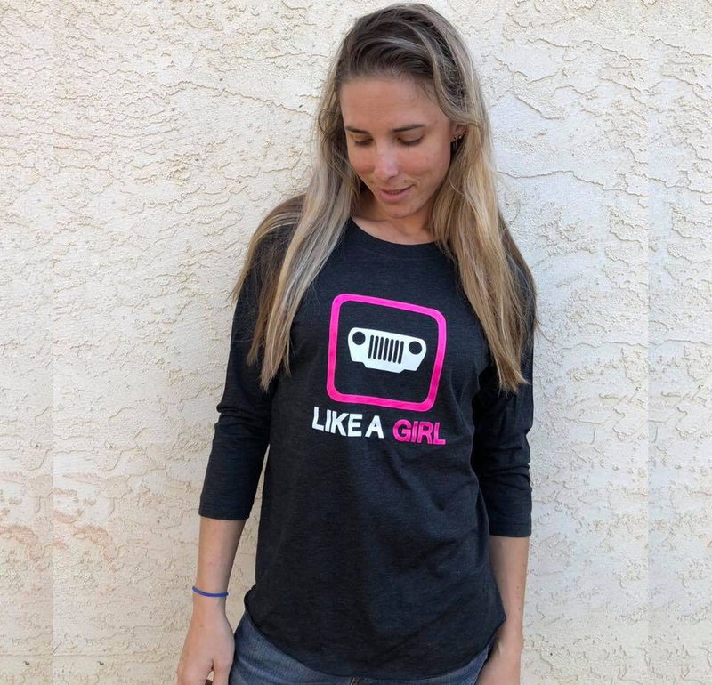 JEEP Like A Girl Baseball Tee
