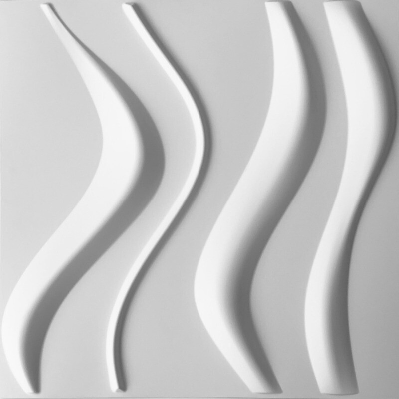Panel PVC 3D Caja 20 Piezas. Color blanco o negro Mate